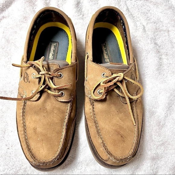 TIMBERLAND 11.5M 2-Eye Boat Shoes Sailing Shoes Men Deck Shoes Moccasins Taupe main image 6
